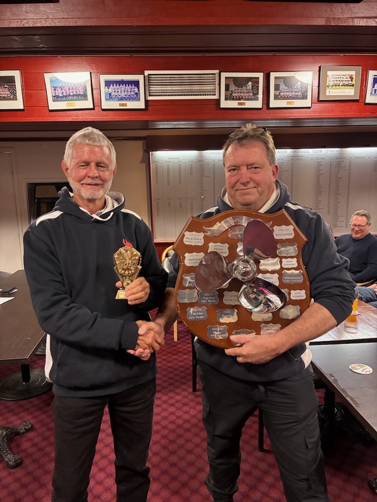 Presentation of the propeller perpetual shield and winners trophy at the 2026 VFC awards night